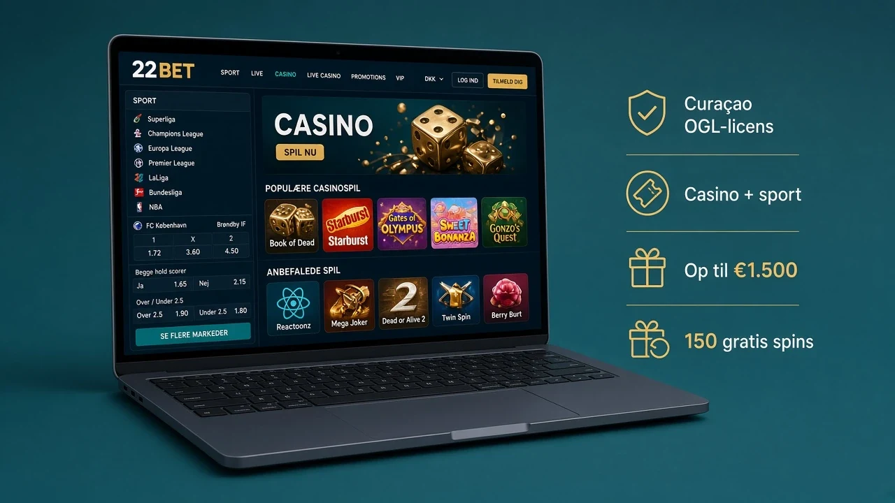 22Bet med Casino uden ROFUS